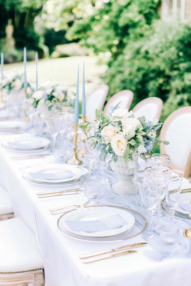 Elizabeth Weddings , Hamswell House styling and details | dusty blue wedding, Luxury